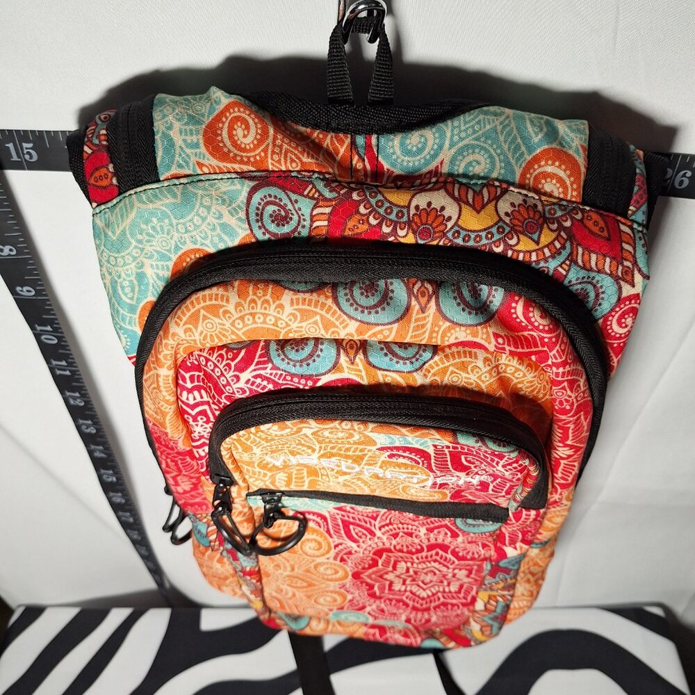 Vibedration Hydration Backpack w/o bladder - turquoise/orange pattern - Picture 3 of 15